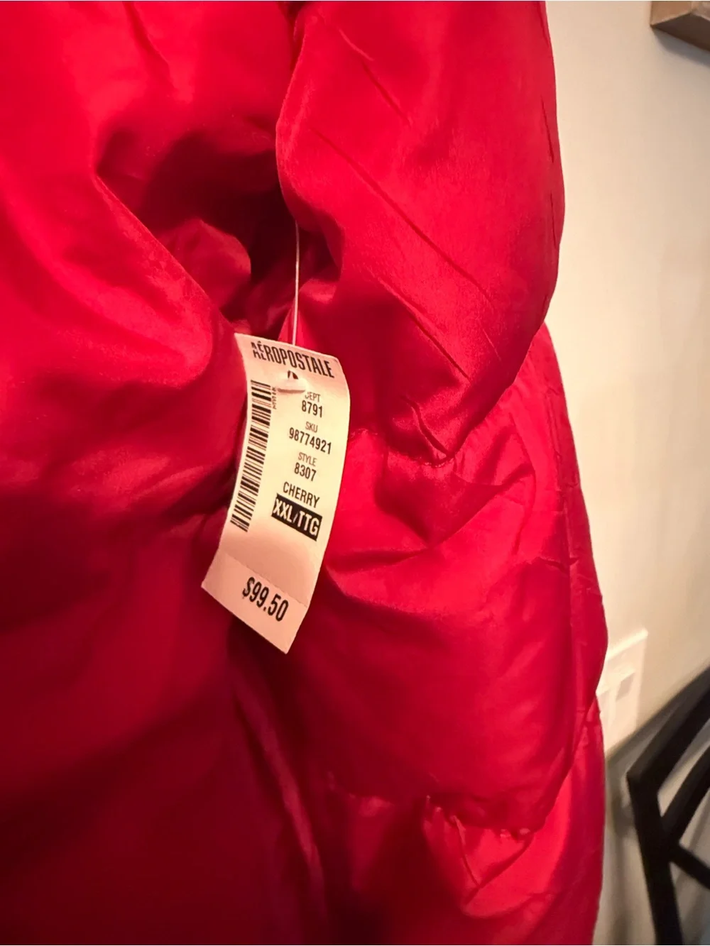 Kids Aeropostale Red Puffer Jacket with Hood